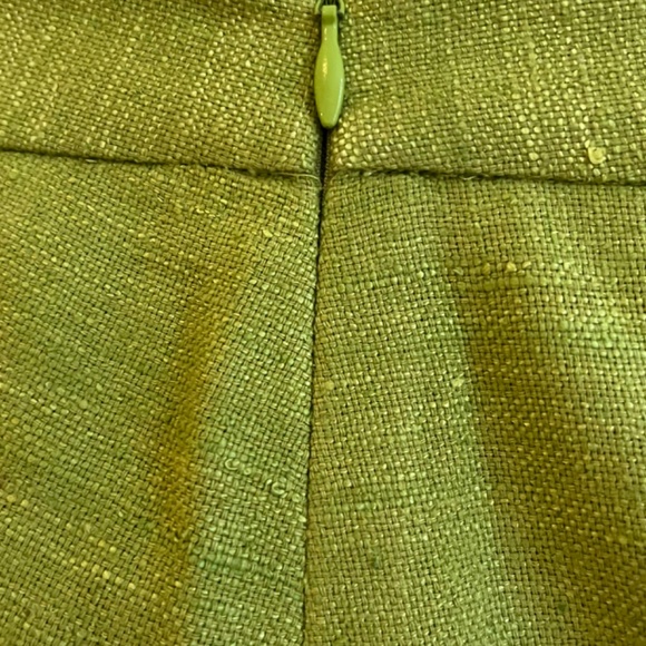 Vintage lime green silk/cotton mini skirt - Picture 2 of 4